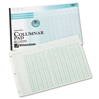 - Shaded alternate thousan - All rows and columns numbered for accuracy and fast referencing Accounting Pad/Two 8-Unit Columns 50-Sheet Pad Wilson Jones Products Perfect for setting up computer spreadsheets Wilson Jones Sold As 1 PD 8-1/2 x 11 