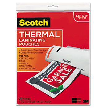 200 Letter 3 Mil Laminating Pouches Laminator Sheets 9 x 11-1/2 Scotch Quality 