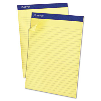 8 1/2 x 11 3/4 50 Sheets Recycled Writing Pads 4 Dozens Canary 