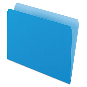 Pendaflex Colored File Folders Straight Cut Top Tab Letter Gray/Light Gray 100 