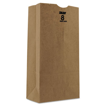8 lb 500 per pack Brown Paper Bag 