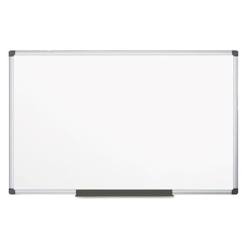 MasterVision Value Melamine Dry Erase Board 48 x 96 White Aluminum Frame 