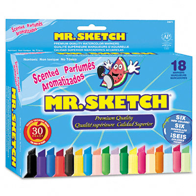 Scented Watercolor Markers, 18 Colors, 18/Set - SAN20071