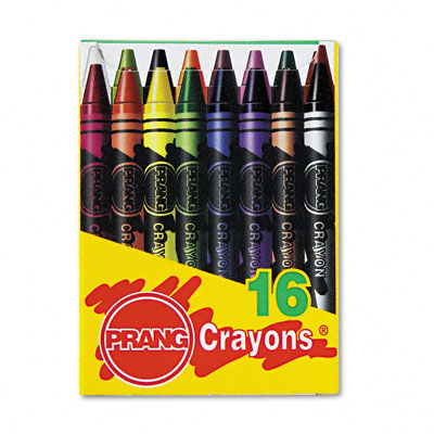 DIXON TICONDEROGA CO. 00100 Crayons Made with Soy, 16 Colors/Box Prang