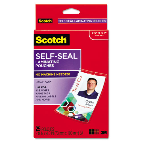 Scotch Self-Seal Laminating Pouches Letter Size 25 Pack 