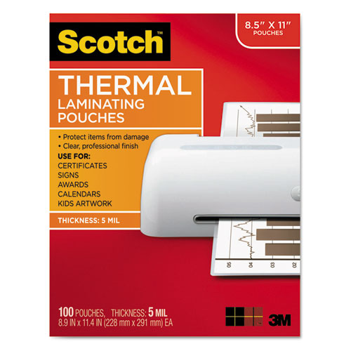50 Letter 10 Mil Laminating Pouches Laminator Sheets 9 x 11-1/2 Scotch Quality 