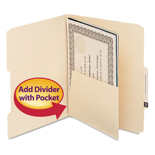 Smead MLA Self-Adhesive Folder Dividers with 5-1/2 Pockets on Both Sides 25/Pack 