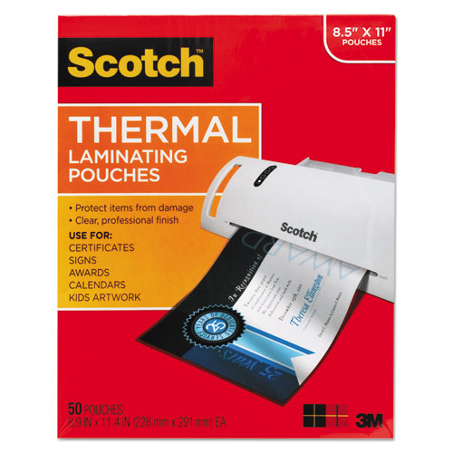 1000 3 Mil Letter Size Clear Thermal Laminating Pouches for 9" x 11.5" Sheets 