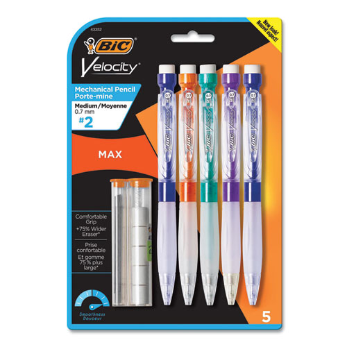 1 Set of 4 Count For Smooth and Dark Lines Colorful Barrels 0.9mm Velocity Original Mechanical Pencil Thick Point 