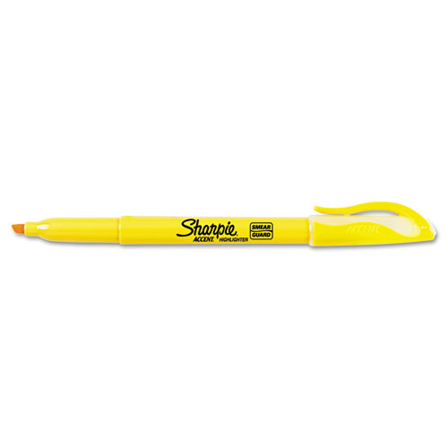 New Fluorescent Yellow 6-Pack Accent Pocket Style Highlighter 