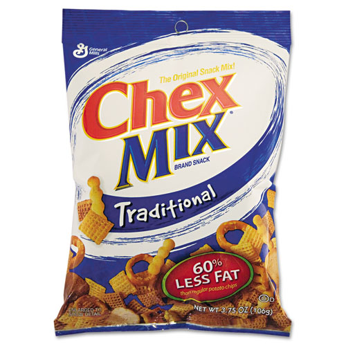 Chex Mix, Traditional Flavor Trail Mix, 3.75oz Bag, 7 Bags/Box