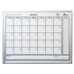 SKILCRAFT Dry Erase 30-Day Planner, 36 x 24, White Surface, Aluminum Frame