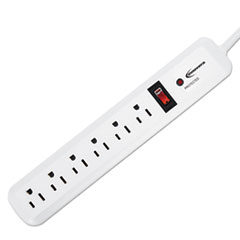 Innovera® SURGE 6-OUTLET WHT Surge Protector, 6 Outlets, 4 Ft Cord, 540 Joules, White