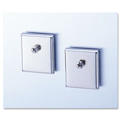 Universal® MAGNET LARGE 2-PK SV Cubicle Accessory Mounting Magnets, Silver, Set Of 2