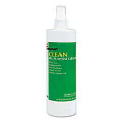 SKILCRAFT Clean All-Purpose Cleaner, Fragrance-Free, Alkaline Base, 16 oz Spray Bottle, 48/Carton