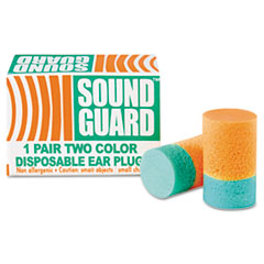 SKILCRAFT Ear Plugs, Cordless, PVC Foam, Orange/Green, 200 Pairs/Box