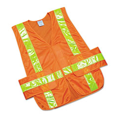 SKILCRAFT Safety Vest-Class 2 ANSI 107 2010 Compliant, One Size Fits All, Orange