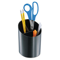 Officemate CUP BIG PENCIL RCYC BK Recycled Big Pencil Cup, 4 1-4 X 4 1-2 X 5 3-4, Black