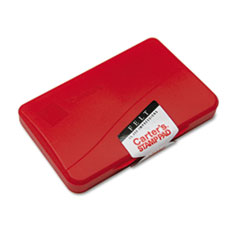 Carter's® PAD STAMP FELT 4.25 RD PRE-INKED FELT STAMP PAD, 4.25 X 2.75, RED