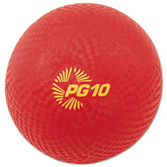 Champion Sports BALL 10" PLAYGROUND RD Playground Ball, 10" Diameter, Red