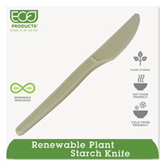 Eco-Products® KNIFE 7" MED WEIGHT CRE PLANT STARCH KNIFE - 7", 50-PACK