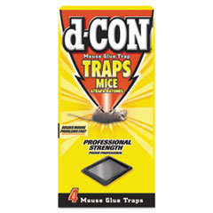 d-CON® DISPENSER TRAPS GLUE MOUS Mouse Glue Trap, Plastic, 4 Traps-box, 12 Boxes-carton