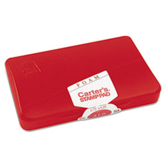 Carter's® PAD STAMP FOAM 4.25 RD PRE-INKED FOAM STAMP PAD, 4.25 X 2.75, RED