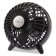 Honeywell FAN PERSONAL USB-AC BK Chillout Usb-ac Adapter Personal Fan, Black, 6"diameter, 1 Speed
