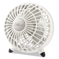 Honeywell FAN PERSONAL USB-AC WH Chillout Usb-ac Adapter Personal Fan, White, 6"diameter, 1 Speed
