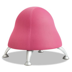 Runtz Ball Chair, Backless, Supports Up To 250 Lb, Bubble Gum Pink Seat, Silver Base
