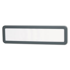Universal® NAMEPLATE CUBICLE RECY CC Recycled Cubicle Nameplate With Rounded Corners, 9 X 2 1-2, Charcoal