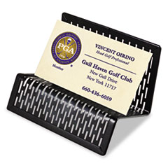 Artistic® HOLDER BUSINESS CARD BK Urban Collection Punched Metal Business Card Holder, Holds 50 2 X 3 1-2, Black