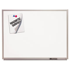 SKILCRAFT Magnetic Porcelain Marker Board, 53 x 77, White Surface, Anodized Aluminum Frame