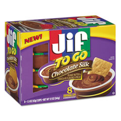 Jif To Go® FOOD CHC SLK JIF TO GO Spreads, Chocolate Silk, 1.5 Oz Cup, 8-box