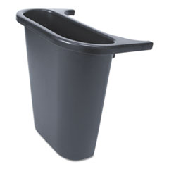 Rubbermaid® Commercial CONTAINER RECYCL 12-CT BK SADDLE BASKET RECYCLING BIN, RECTANGULAR, BLACK