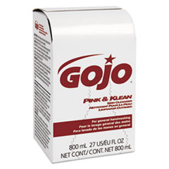 GOJO® SOAP RFL PINK&KLEAN 800ML PINK AND KLEAN SKIN CLEANSER, FLORAL, 800 ML BAG-IN-DISPENSER REFILL