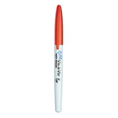 Vis-A-Vis Wet Erase Marker, Fine Bullet Tip, Red, Dozen