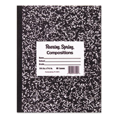 Roaring Spring® BOOK COMP 36SHT WIDE BK MARBLE COVER COMPOSITION BOOK, WIDE-LEGAL RULE, BLACK COVER, 8.5 X 7, 36 SHEETS