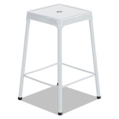 Counter-Height Steel Stool, Backless, Supports Up To 250 Lb, 25