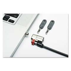 SKILCRAFT Kensington ClickSafe Keyed Laptop Lock, 5 ft Carbon Steel Cable, Black, 10/Pack
