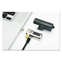 SKILCRAFT ClickSafe Combination Laptop Lock, 6 ft Carbon Steel Cable, Black, 20/Set