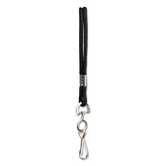 SICURIX® LANYARDS W-CLIP BK Rope Lanyard With Hook, 36", Nylon, Black