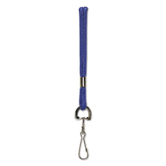 SICURIX® LANYARDS W-CLIP BE Rope Lanyard With Hook, 36", Nylon, Blue