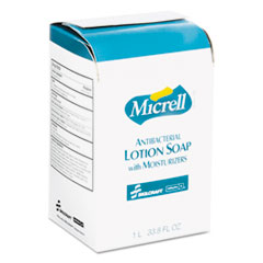 SKILCRAFT GOJO Antibacterial Lotion Soap, Floral, 1,000 mL Refill, 8/Carton