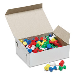 SKILCRAFT Color Push Pins, Plastic, Assorted, 0.38