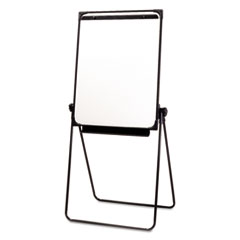 SKILCRAFT Easel, 26 x 35, White Surface, Black Plastic Frame