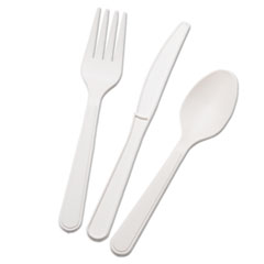 SKILCRAFT Biobased Cutlery Set with Knife, Spoon, Fork, 400 Sets/Box