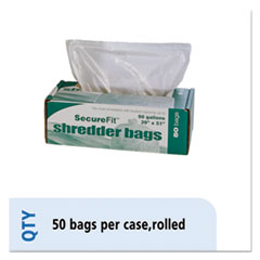 SKILCRAFT Heavy-Duty Shredder Bags, 50 gal Capacity, 50/BX