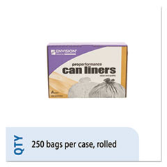 SKILCRAFT High Density Coreless Roll Can Liner, 45 gal, 16 mic, 40 x 48, Natural, 250/Box
