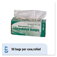 SKILCRAFT Heavy-Duty Shredder Bags, 39 gal Capacity, 50/BX